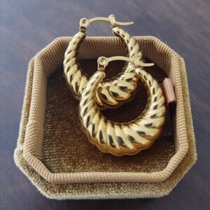 18K Gold Filled Croissant Earrings